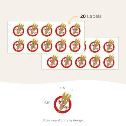 Mabel’s Labels Kids’ Allergy Awareness Stickers – Waterproof, Dishwasher-Safe Reminder for School & Lunch Gear – 8 Common Allergens (Tree Nuts)