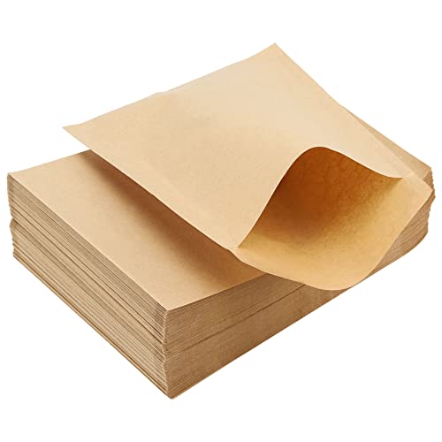 200 Pcs Kraft Paper Cookies Bags - Unbleached Small Paper Bakery Bags for Treats, Baked Snacks, Pastry, Bread (4.7x6.3 Inch) - size: 4.7x6.3 inch-200pcs