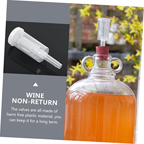 3Sets Wine Fermentation Non Return Valves for Homemade Beer and Wine One Way Exhaust Valve with Food Grade Seals Essential Brewing Supplies for Home Fermenters