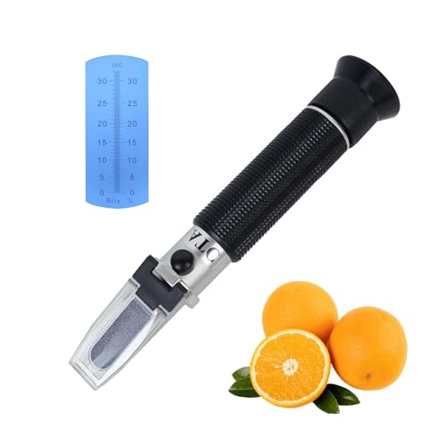 0-32% Brix Meter Refractometer with ATC, brix Refractometer,lab Refractometer forfruit, Fruit Juice,Wine Making - size: 0-32% Brix Meter