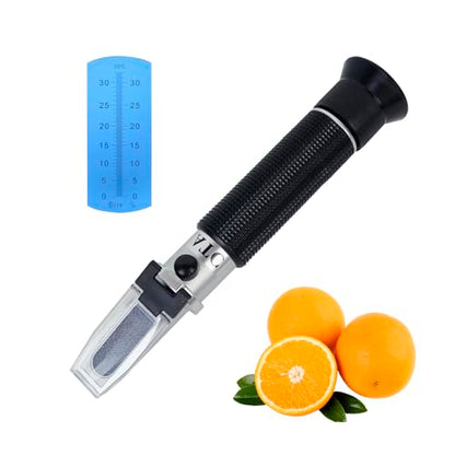 0-32% Brix Meter Refractometer with ATC, brix Refractometer,lab Refractometer forfruit, Fruit Juice,Wine Making - size: 0-32% Brix Meter