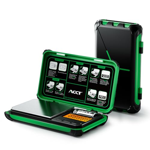 Precision Pocket Scale, 200gx0.01g Jewelry gram Scale, Digital Food Scale with LCD Display, one-Click Conversion 6 Units, Mini Scale for Kitchen/Powder/Coffee/Coins(Battery Included) - color: Green