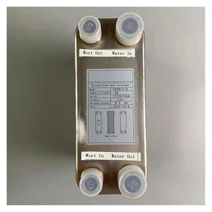 60 Plates Plate Heat Exchanger Water Beer Wort Chiller Cooler 304 Stainless Steel for Home Brewing Beer