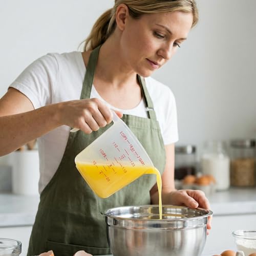 8 Pcs 2 Cup/16 Oz Plastic Measuring Cups With Spout And Handle | 500ml Clear Graduated Measuring Cups With Oz And Ml Markings For Water, Flour, Liquids, Baking, Cooking And Mixing - color: 8 Pcs, size: 2Cup/16OZ