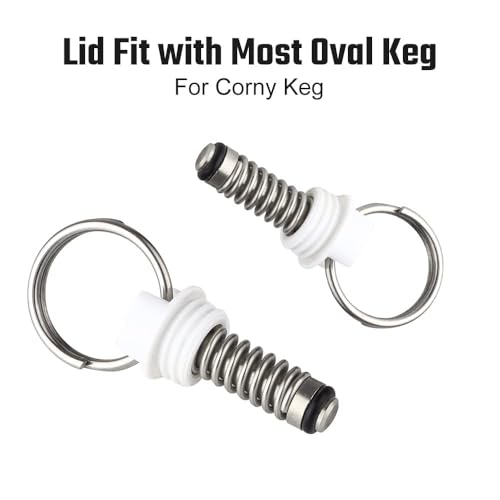 FERRODAY 4PCS Corny Keg Pressure Relief Valve, Plastic Ball Lock Keg Lid Relief Valve for Cornelius Corny Keg Lid Brewing Equipment Replacement Kit