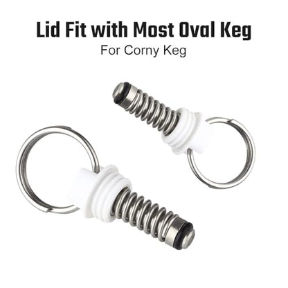 FERRODAY 4PCS Corny Keg Pressure Relief Valve, Plastic Ball Lock Keg Lid Relief Valve for Cornelius Corny Keg Lid Brewing Equipment Replacement Kit