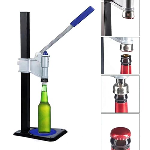 TsoLay Manual Perfume Press Capping Machine, Professional Bench Beer Bottle Capper with Non-Slip Base, 100-500mm Adjustable Height, for Homebrew Soft Drinks Homebrew Beer and Beverages