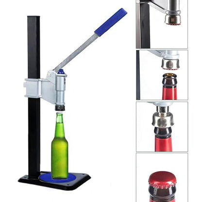 TsoLay Manual Perfume Press Capping Machine, Professional Bench Beer Bottle Capper with Non-Slip Base, 100-500mm Adjustable Height, for Homebrew Soft Drinks Homebrew Beer and Beverages