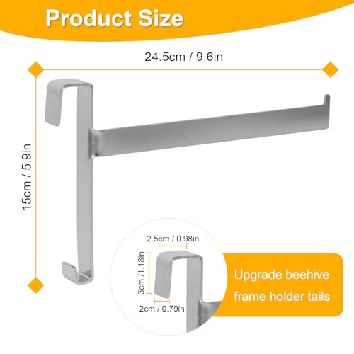 4Pcs Upgraded Beehive Frame Holder - Stainless Steel Beehive Frame Perch - 5 Full Frame Support Beekeeping Supplies Beehive Stand for Beekeeper Hive Tool