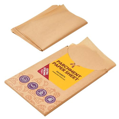 Katbite 16x24 Inch Parchment Paper Sheets, 100Pcs Non-Stick Precut Baking Parchment, Unbleached Parchment Paper for Baking, Cooking, Grilling, Frying and Steaming, Full Sheet Baking Pan Liners - color: 16"x24"-100