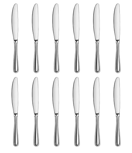 New Star Foodservice Windsor Pattern Stainless Steel Dinner Knife, 8.2-Inch, Set of 12, Commercial Grade - size: Stainless Steel - Dinner Knife (12-Piece)