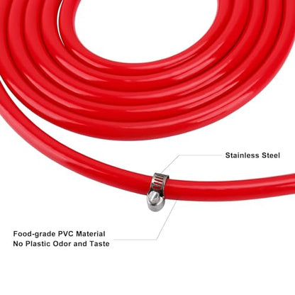 New 2.5 Gallon Corny Keg with 10FT Co2 Tube Kit, Stainless Steel Beer Keg with 2 Keg Lid Gaskets, PVC Beer Gas Line with 4PCS Stainless Steel Hose Clamp, Ideal for Homebrewing
