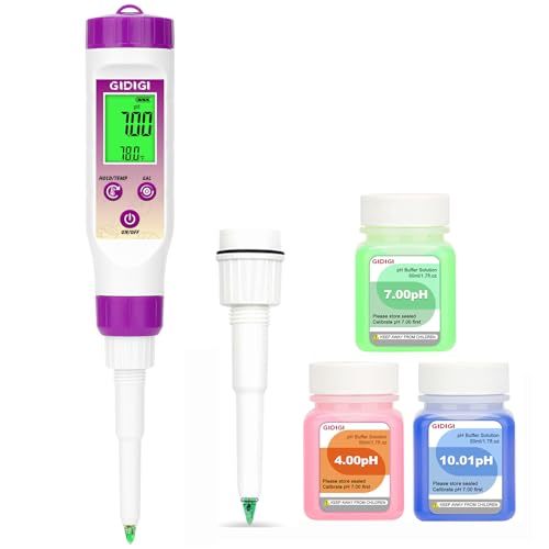 Digital pH Meter Food with Replaceable pH Probe Spear Tip pH Tester Electrode for Semi-Solid Samples