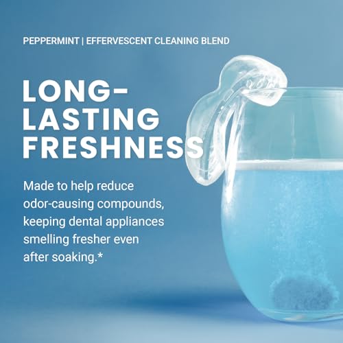 Overnight + Whitening Retainer Cleaner, Remove Stains, Discoloration, and Plaque | 4 Month Supply | Denture Cleanser with Whitening Boost,120 Tablets by M3 Naturals (Pack of 2) - size: 120 Count (Pack of 2)