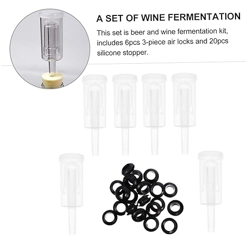 Garneck 1set Craft Beer Brewing Accessory Stopper Silicone Plugs Home Brew Supplies Brew One-way Valve Wine Stopper for Bottles