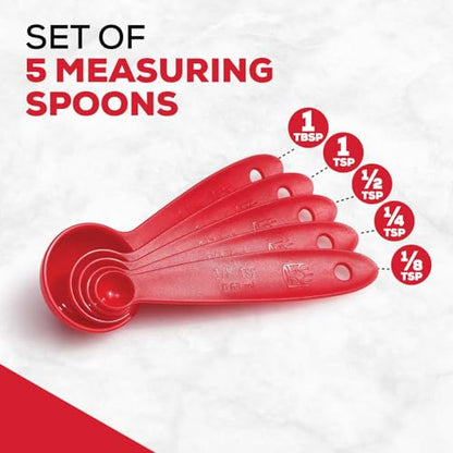 King Arthur Baking Company Lightweight Measuring Spoons, BPA- And PFAS-Free, 5-Piece Set, Precision Measures, For Baking And Cooking - style: Red - 5-Piece Set