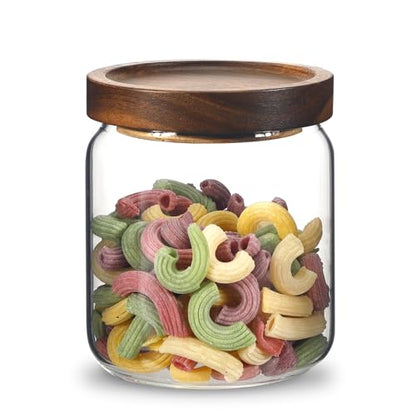 Glass Spice Jars Seasoning Containers Small Glass Jars with Lids Airtight Food Storage Canister for Kitchen Pantry Sugar Tea Coffee Bean Nuts Cookies Herbs Salt (473ml/16oz-1 pcs) - color: 473ml/16oz-1 pcs