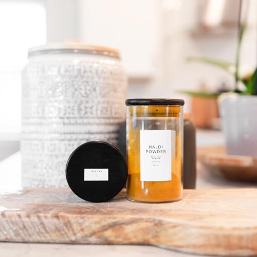 Indian Spice Labels Stickers for Jars and Lids - 96 South Asian Spice Jar Labels Waterproof Preprinted, Seasoning Herb Stickers for Containers Kitchen Pantry Organization - style: Indian Spice Label
