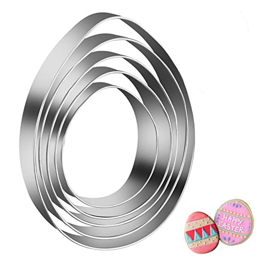 Easter Cookie Cutters Egg Biscuit for Kids DIY Lunchbox Bento Box Fruit Vegetable Sandwich Cutters for Children Boys Girls, Pack of 5 - style: E-Easter Egg