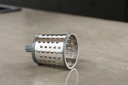 Zyliss E900059 Universal Drum Grater, Stainless Steel, Grating Apples, Cereals, Granola, for Use with Zyliss Rotary Cheese Grater, 5 Year Guarantee - style: Universal Drum