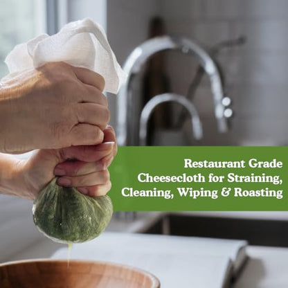 Regency Wraps Chef-Grade 100% Cotton Cheese Cloth 36"X72" (2yds), Bleach & Dye Free, Food Safe For Cooking, Straining, Roasting Turkey, Durable Cheese Cloths for Crafting, Canning - size: 2yd (Pack of 1)