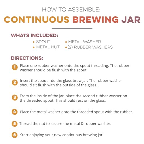Cultures for Health Continuous Kombucha Brewing Jar with Spigot | 5 Liter Glass Jar with Spout for DIY Fermentation | Long Term Kombucha SCOBY Hotel Jar | Daily Kombucha Tea Probiotic Drink Dispenser