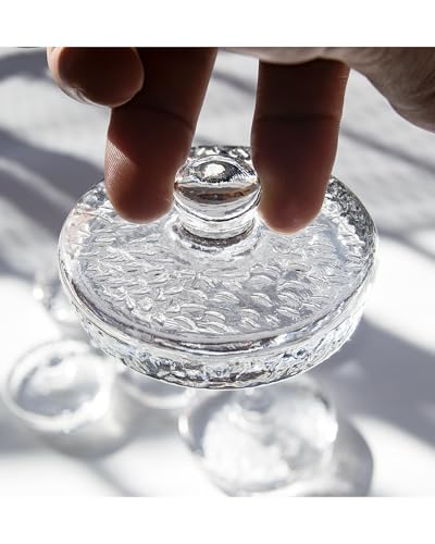 Glass Fermentation Weights Set of 4 for Wide Mouth Mason Jar Pickling Canning Gallon Jars, Fermenting Weigh Easy Grip Handle Convex Wavy Grain Dot for Brewing Fermented Foods - color: Clear-2.75Inch