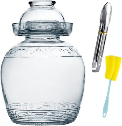1.5L/2.5L/4.5L Glass Fermenting Jar, Large Capacity Sealed Pickle Jar, (B 2.5L/88oz) - color: B 2.5L/88oz