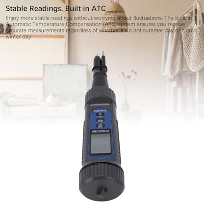 Asixxsix pH Meter, 4 in 1 Digital pH EC TDS Temp Meter with Penetration Type Electrode for Sourdough Fermentation, Cheese, Meat, Cosmetics, Soil