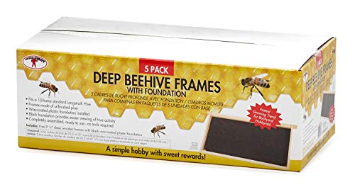 Little Giant Deep Hive Frame Black Deep Beehive Frames for Beekeeping (5-Pack) (Item No. DFRBLACK)