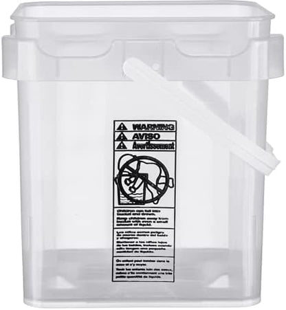 House Naturals Clear Food Grade Made in USA Plastic Bucket with lids, (Pack of 3) (5 Gallon) - size: 5 Gallon