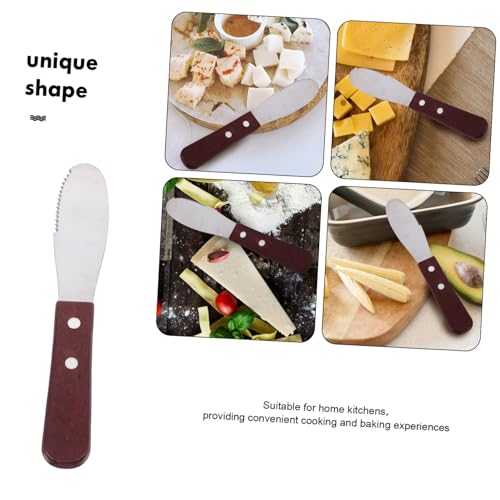 ABOOFAN Stainless Steel Cheese Knife Butter Slicer Baking Tool Knife Jam Spreader Portable Cheese Cutting Tool