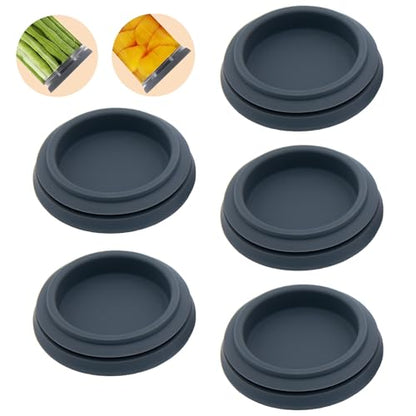 Wide Mouth Mason Jar Lids - Large Mouth Canning Lids Fit for All Wide Mouth Mason Jars,Food Grade Silicone Mason Jar Caps,Dishwasher Safe,Leak Proof Reusable Lids,5 Pack - color: Grey-5 Pack