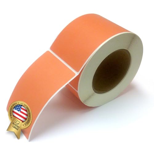 NextDayLabels 500 Rectangle Stickers (3" x 5") - Color Coding Labels Roll - Moving Labels for Boxes, Colored Inventory Stickers for Packing, Organizing, and Storage (Salmon) - color: Salmon