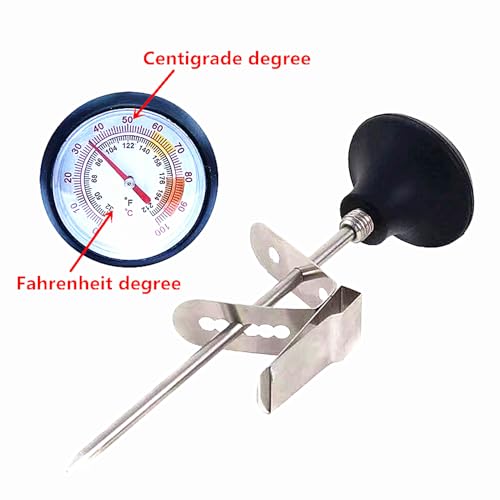 Milk Frothing Thermometer 2 Packs for Coffee Chocolate Cappuccino Frothy Milk Foam Stainless Steel Thermometer Latte Art Pen - color: Thermometer 2 Packs