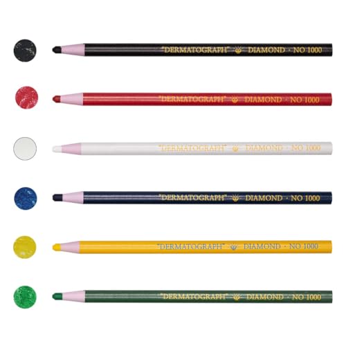 HOMSSEM New China Markers Grease Pencils – 12-Pack Multi-Surface Wax Markers for Glass, Metal, Plastic – Non-Sharpening Peel Off China Marker (Black) - color: Black