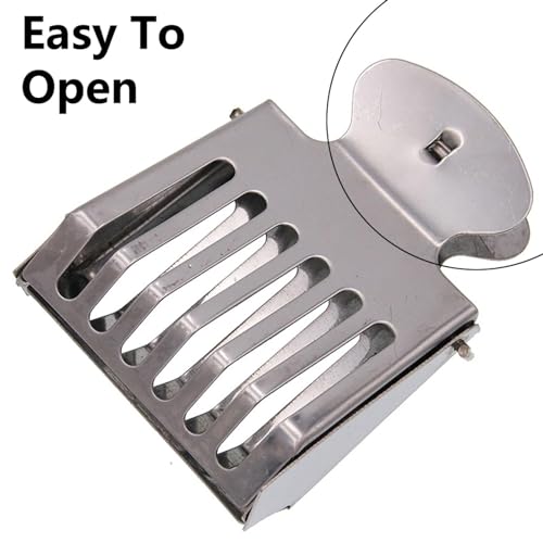 TopHomer 4 Pcs Beekeeping Clip Stainless Steel Hand Queen Bee Catcher Cage Beekeeeping Tool for Beekeeper Easy to Use - style: 4 Pcs