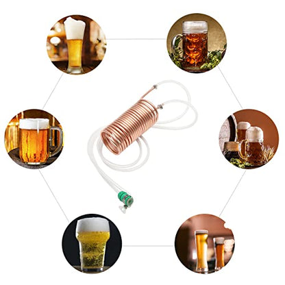 CNCEST Copper Immersion Wort Chiller,Copper Immersion Wort Chiller Coil Homebrew