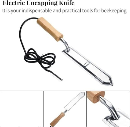 Electric Honey Extractor and Uncapping Knife, Stainless Steel Portable Handheld Heating Tool for Efficient Beekeeping