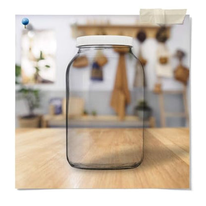 Fermentaholics Jun Kombucha Essentials Kit - ORGANIC JUN SCOBY (starter culture) + 1-Gallon Glass Fermenting Jar, Breathable Cover, Rubber Band, & Adhesive Thermometer - Brew jun kombucha at Home
