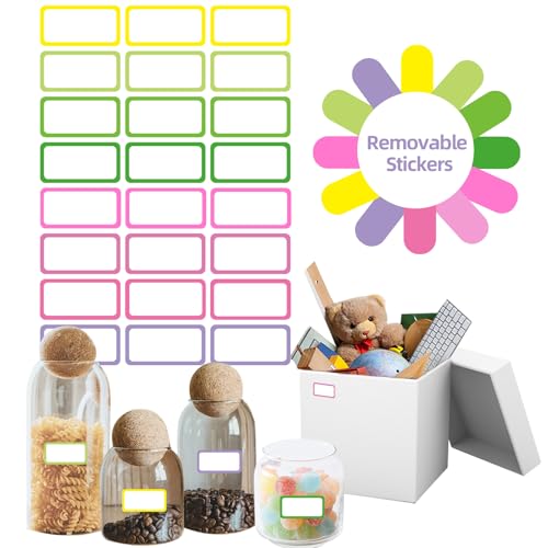 STARLIBOO Removable Freezer Labels,1x2 Inch Color Coding Removable Labels for Food Containers, Removable Label, Freezer Label to Write on/Waterproof (8 Colors,360 Pcs) - color: Colors, size: 1*2 inch- 360 PCS