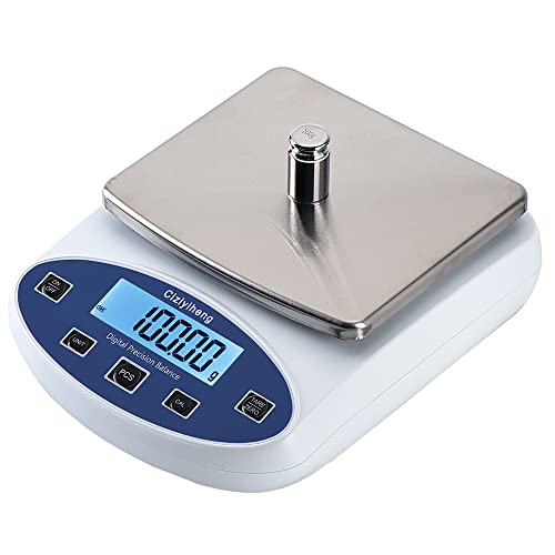 Lab Scale Balance Electronic Scales 5000g*0.01g high Precision Laboratory Digital Analytical Balance Gram Scale 0.01g Accuracy Digital Scientific Scale【Includes 500g*2 Weights】