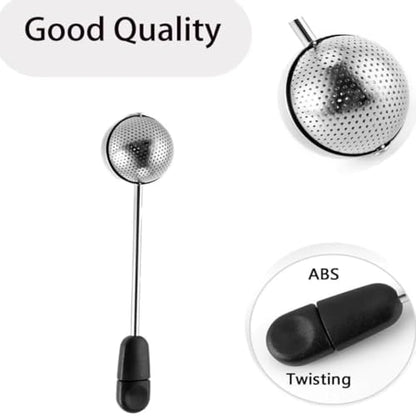 2pack Tea Ball, tea infuser for loose leaf tea, tea strainers for loose tea, stainless steel tea strainer, loose leaf tea steeper, easy clean, tea fine mesh strainer reusable-A (Black) - color: Black