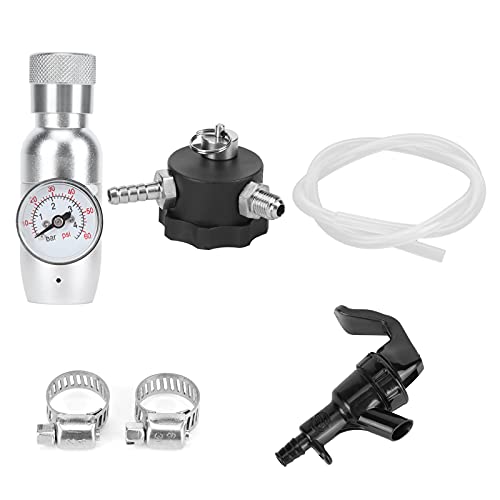 Fdit Portable Beer Dispenser Tap Kit with CO2 Mini Regulator for 64oz 128oz Growlers Stainless Steel Brewing Equipment Homebrew Kegging Accessories