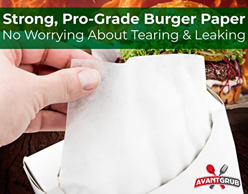 Restaurant-Grade Hamburger Patty Paper 1000 Pack - HAMBURGER MEAT NOT INCL. Non-Stick, Waxed Food-Grade Deli Squares 4.75 x 5in. Microwave and Freezer Safe For Ground Beef, Turkey and Burger Patties