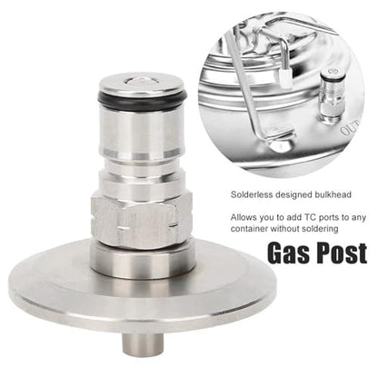 Ball Post with Triples Clamps Connection 1.5Inch Fittings for Brewing Equipment Easy Disassembly Design Steel Triples Clamps to Ball Adapter - color: A