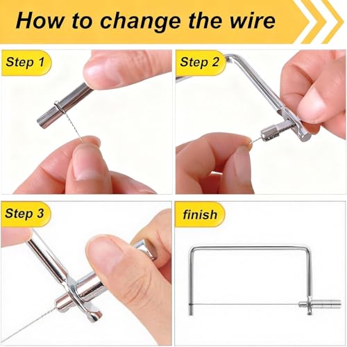 Cheese Slicer Accessories Kitchen Knife Marble Board Cheese Cutter Stainless Steel Components DIY for Making Giftable Cheese Block Cutting Boards with The Hardware Slicer Kit(2Slicer+8Wires)7.5in - size: 7.5inch
