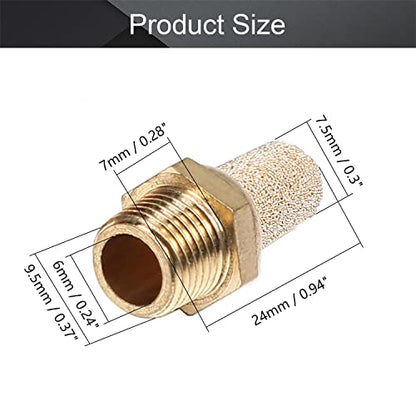 Othmro 10pcs Brass Hex Socket Pipe Fitting, Female Thread Hose Adapter Connector Fit for 0.37" Tubes Pipe Plug Fitting Assortment Set for Garden Pipe Pneumatic Solenoid Valve Gold - size: 10pcs 9.5mm/0.37"