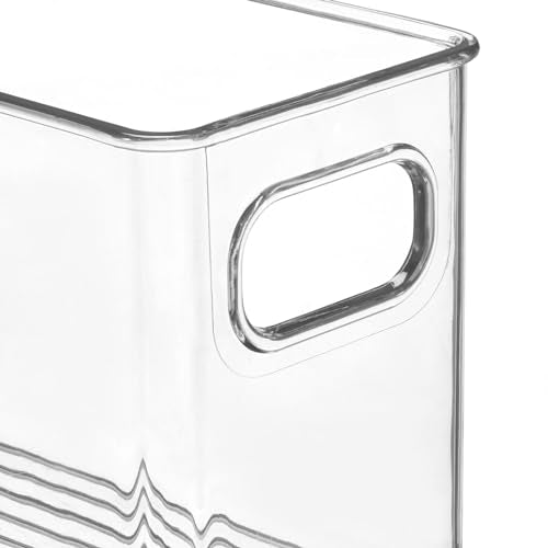 MDesign Kitchen Food Storage Plastic Storage Box - size: 15.38 x 3.75 x 4.75