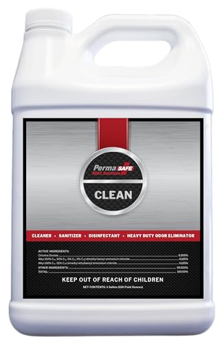 PermaSafe HVAC Solutions - Germicidal Evaporator & Component Cleaner | 1-Step, No Rinse Evaporator Coil Cleaner | Commercial Grade Cleaner, Sanitizer, Odor Eliminator for all HVAC Components | 128oz